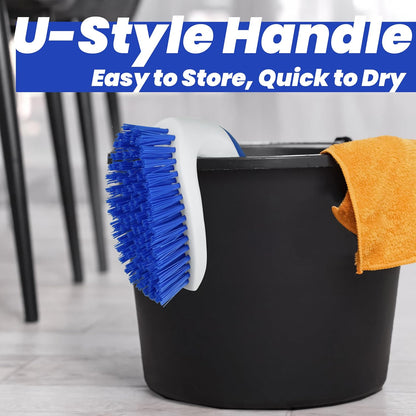 Scrub Brush, 2 Pack Household Cleaning Brushes with Stiff Bristles, Scrubbing Brush for Carpet, Shower, Bathtub, Kitchen, Pool Tile, Bathroom Scrubber, Small