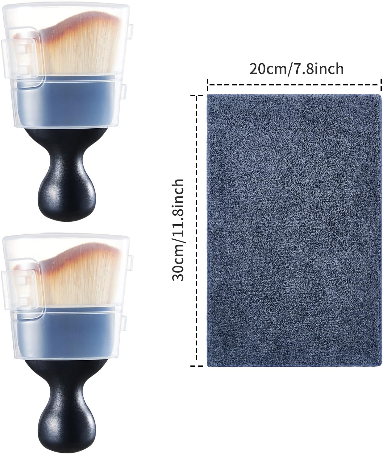 Car Interior and Exterior Soft bristles Detail dust Brush Interior dusting Brush Dashboard Cleaning Brush Home Office dusting Tools+ Double-Sided Suede Cleaning Towel+ Cleaning Cream