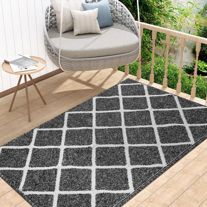 Finchitty Indoor Door Mat, Dirt Resistant and Absorbent, Low-Profile, Non-Slip, Washable Inside Floor Mats for Front Door, Back, and Entrance, 32" x 20", Grey