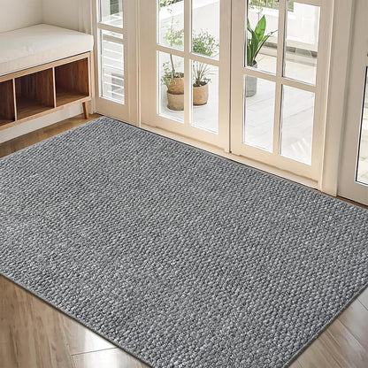Indoor Door mat 17“ x 30”, Dirt Trapper Door Mat, Non-Slip Washable Entrance Mat, Dirt Resistant and Absorbent Welcome Mat,Low-Profile Doormat for Entryways, Front Doors, and Indoor Entrances, White