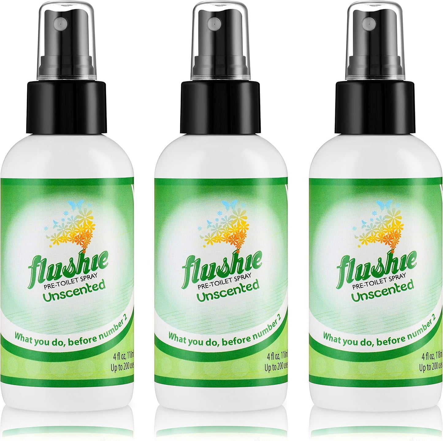 Flushie Pre-Toilet Spray Travel Size Toiletries Bathroom Spray for Toilet Deodorizer Traveling Essentials - Poop Odor Eliminator (Linen, 1oz 3pack)