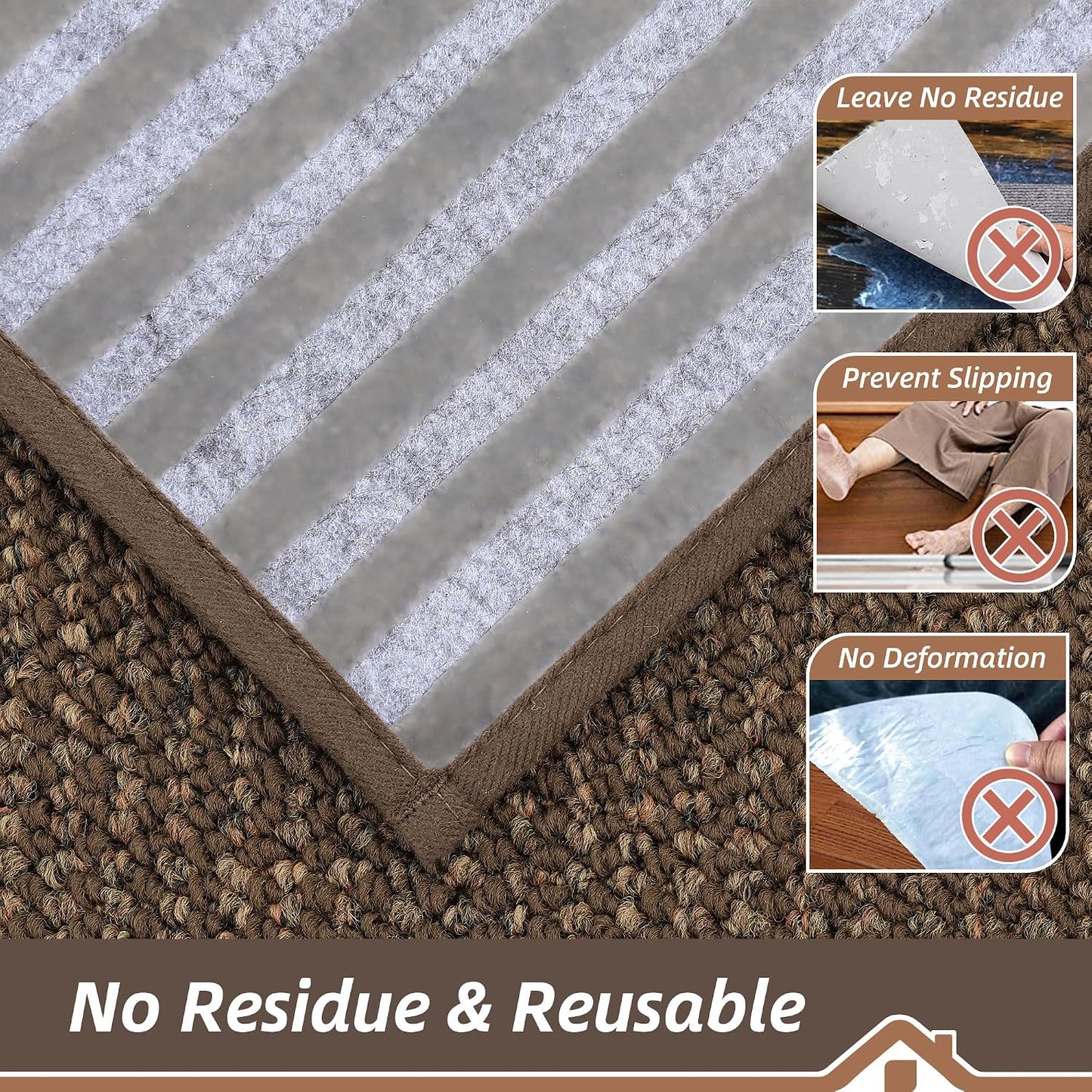 BEQHAUSE Stair Treads for Wooden Steps 28inX9in, Carpet Stair Treads Non Slip Indoor, Machine Washable Stair Runners for Kids Elders and Pets, Carpet for Stair Rugs Mat, TPE Backing, 4pcs, Taupe