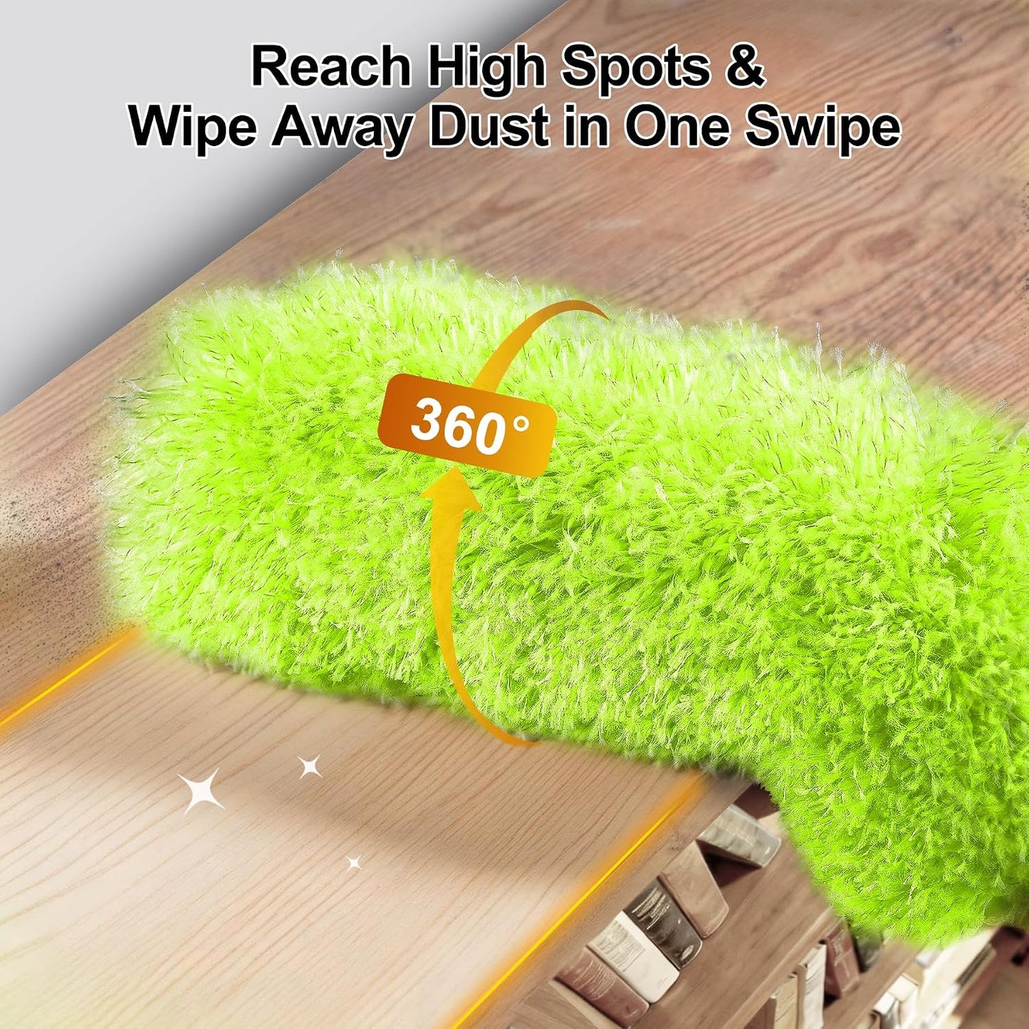 Tiumso Dusters for Cleaning,Microfiber Feather Duster 5-in-1 Kit, Duster with Extension Pole 100 Inches, Cobweb Duster, Microfiber Dusters for High Ceilings and Fans, Blinds and Cars