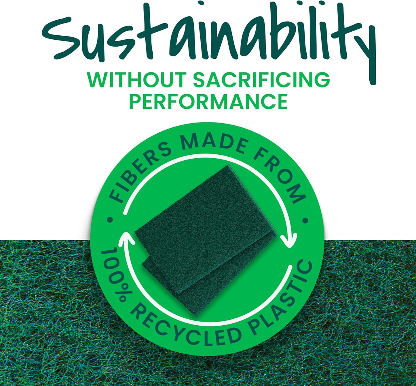 Scotch-Brite Heavy Duty Scouring Pad, Dish Scrubber for Kitchen + Outdoor, 3 Scrub Pads for Uncoated Pots and Pans, Cast Iron Cooktops, Grill Grates, Oven Racks, & BBQ, Durable, Long-Lasting