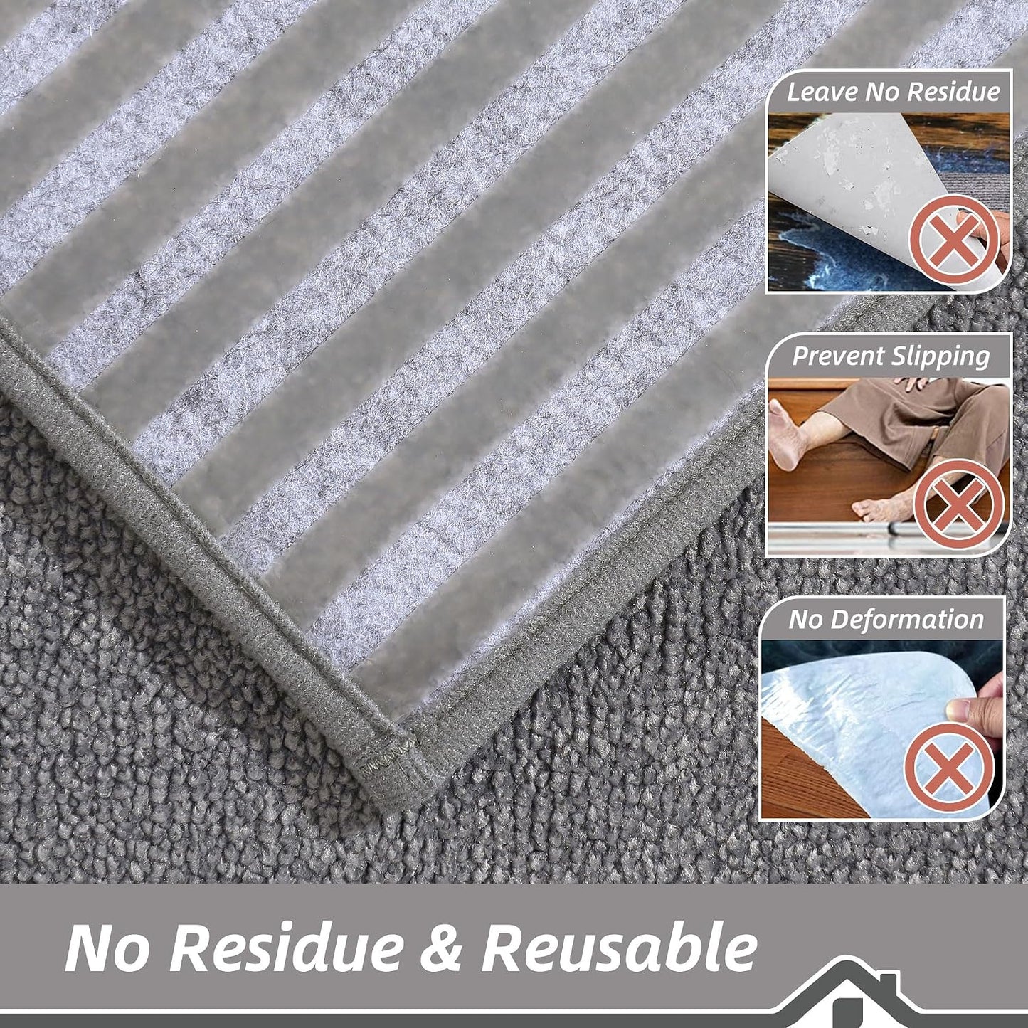 BEQHAUSE Stair Treads for Wooden Steps 28inX9in, Non Slip Carpet Stair Treads Indoor Stair Runners Machine Washable, Soft Stair Rugs Mat Surface Polyester TPE Backing, 4pcs, Charcoal