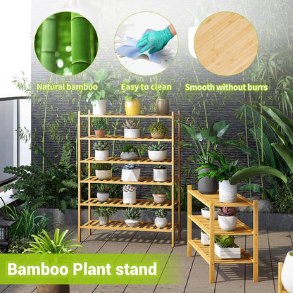 BMOSU 2-Tier Bamboo Small Shoe Rack Premium Stackable Shoe Shelf Storage Organizer for Hallway Closet Living Room Entryway Organizer (Black Bamboo)