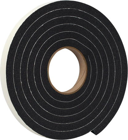 Duck Brand Self Adhesive Foam Weatherstrip Seal for Extra Large Gaps, 3/4-In x 1/2-In x 10-Ft, 1 Roll, 284426