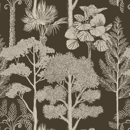 Safiyya Peel and Stick Wallpaper Beige Forest Contact Paper 17.3" x 118" Vintage Tree Wall Paper Renter Friendly Self Adhesive Removable Wallpaper for Bathroom Vinyl Off-White