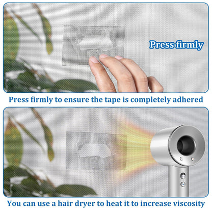 Window Screen Repair Tape 2 in x 40 FT Fiberglass Strong Adhesive Screen Patch, Waterproof Mesh Repair Kit for Window & Door Screen Holes Tears - Black