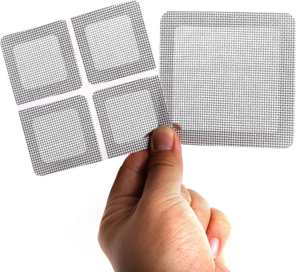 by.RHO Window and Door Screen Repair Patch kit. 25 Patches, (1⅞" x 1⅞" x 20pcs) (3½" x 3½" x 5pcs)