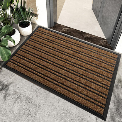 BEHERO Door Mat Outdoor Entrance, 30.5"x17" Extra Durable Front Door Mat Outside, Heavy Duty Welcome Mat for Outside Entry, Back Door Mats Non Slip, Waterproof All-Season Doormats, Yellow