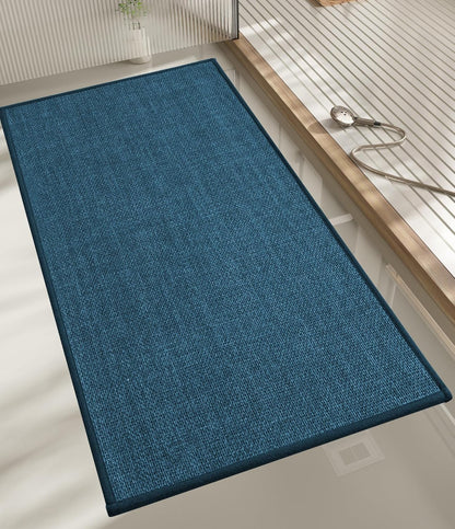 chakme Bathroom Rugs Mat 24x17, Ultra Thin Non Slip Bath Mat Small Quick Dry Absorbent Bath Mat for Bathroom Floor, (Dark Beige, 24"x17")