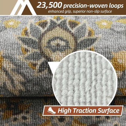 COSY HOMEER Stair Treads for Wooden Steps Non Slip Washable 8" X 30" 4pcs | Self Adhesive,Peel and Stick,Soft Carpet Stair Treads for Kids,Elder,Pet,Residue Free,Reusable Stair Runner,Multi-Surface Use