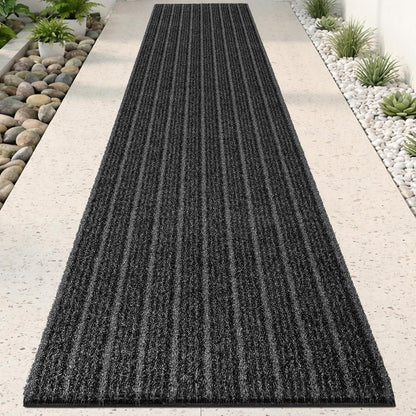 Outdoor Front Door Mat 32" x 48", Dirt Trapping Outside Entrance Rug, Non Slip Shoe Scraper, Heavy Duty Commercial Rug for Patio, Garage, Traffic Area, Office, Roll Packing