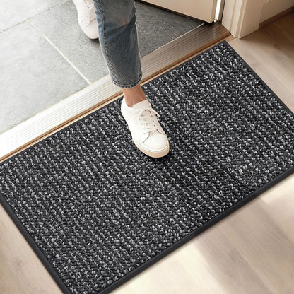 BEQHAUSE Dirt Trapper Door Mat 20" x 32", Non-Slip Washable Doormats Entrance Mat, Dirt Resistant and Absorbent Welcome Mat, Low Profile Floor Mats for Front Back Door and Entryway, Beige