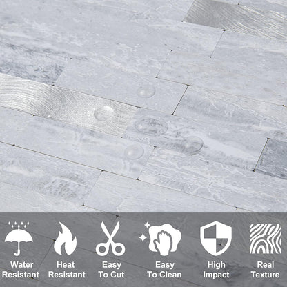 DICOFUN 10-Sheet Peel and Stick Backsplash Wall Tile, PVC Kitchen Backsplash Peel and Stick in Sandstone, 9.4 sq.ft