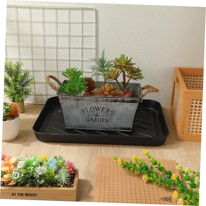 Alipis Multipurpose Shoe Tray 15.74X11.81X1.37 Inch Waterproof Plastic Boot Tray for Entryway Car Trunk Floor Protection and Pet Feeding Area