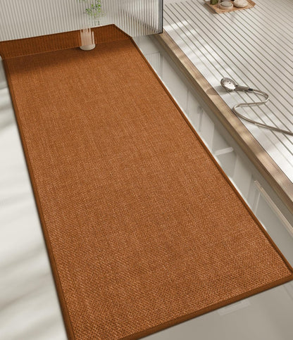 chakme Bathroom Rugs Mat 24x17, Ultra Thin Non Slip Bath Mat Small Quick Dry Absorbent Bath Mat for Bathroom Floor, (Dark Beige, 24"x17")