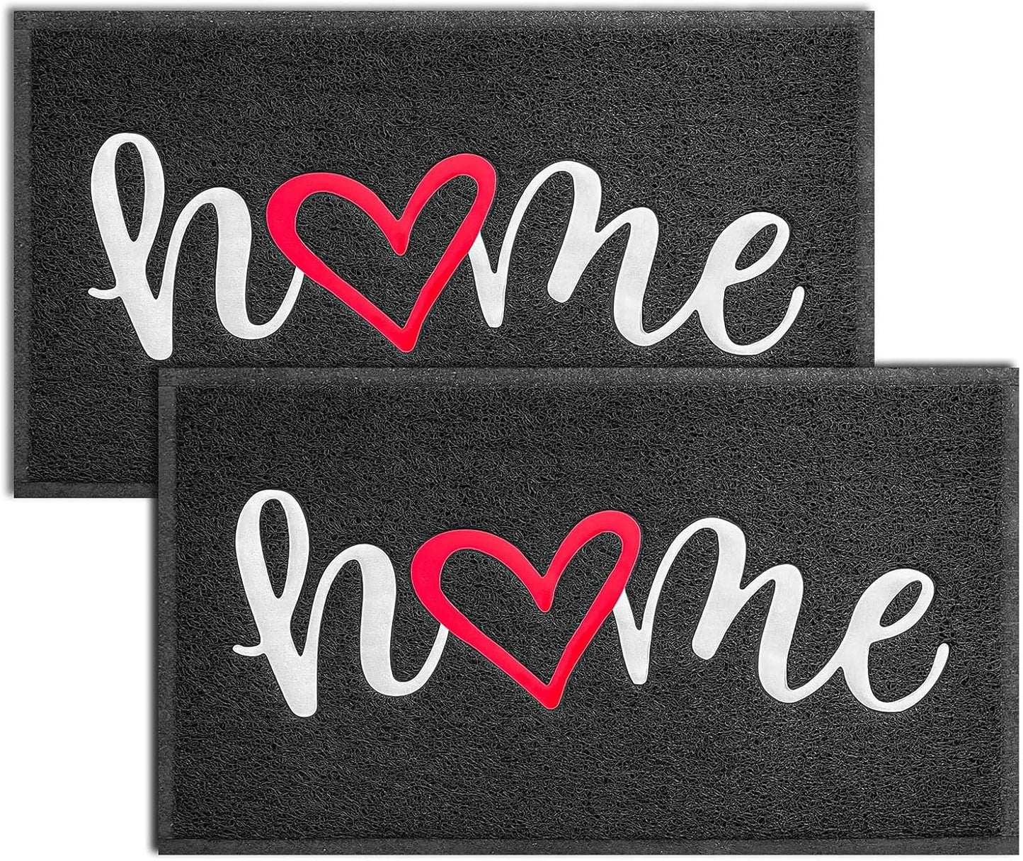 EARTHALL Door Mat Outside Inside Home Doormat, 30"x17.5", Durable Floor Mat Non Slip Mat Ultra Absorb Mud Easy Clean Front Doormat for Garage, Entryway, Patio, High Traffic Areas, Black