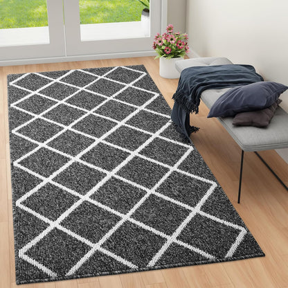 Finchitty Indoor Door Mat, Dirt Resistant and Absorbent, Low-Profile, Non-Slip, Washable Inside Floor Mats for Front Door, Back, and Entrance, 32" x 20", Grey