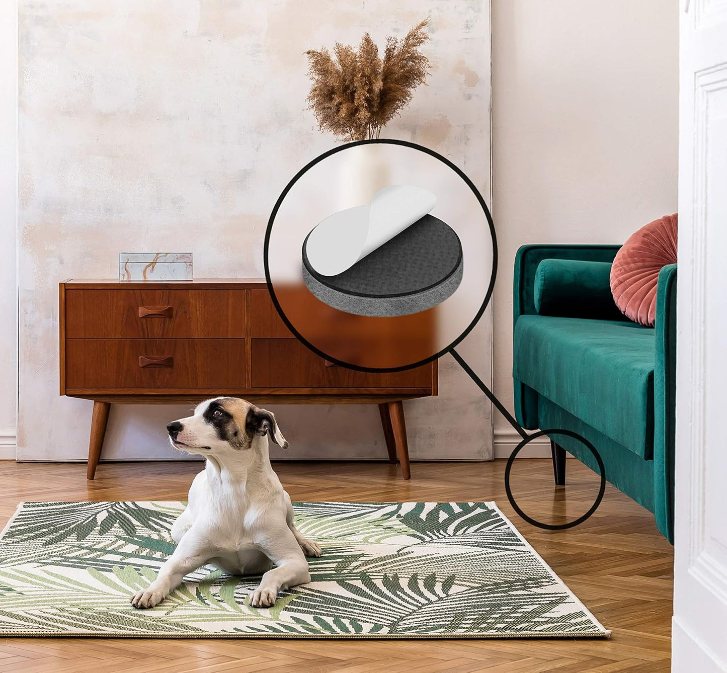 Slipstick Premium Wool Felt Furniture Pads/Floor Protectors (1 Inch Round Value Pack) Includes 40 Heavy-Duty Felt Chair Leg Pads with Self-Stick Adhesive, Gray, CB115