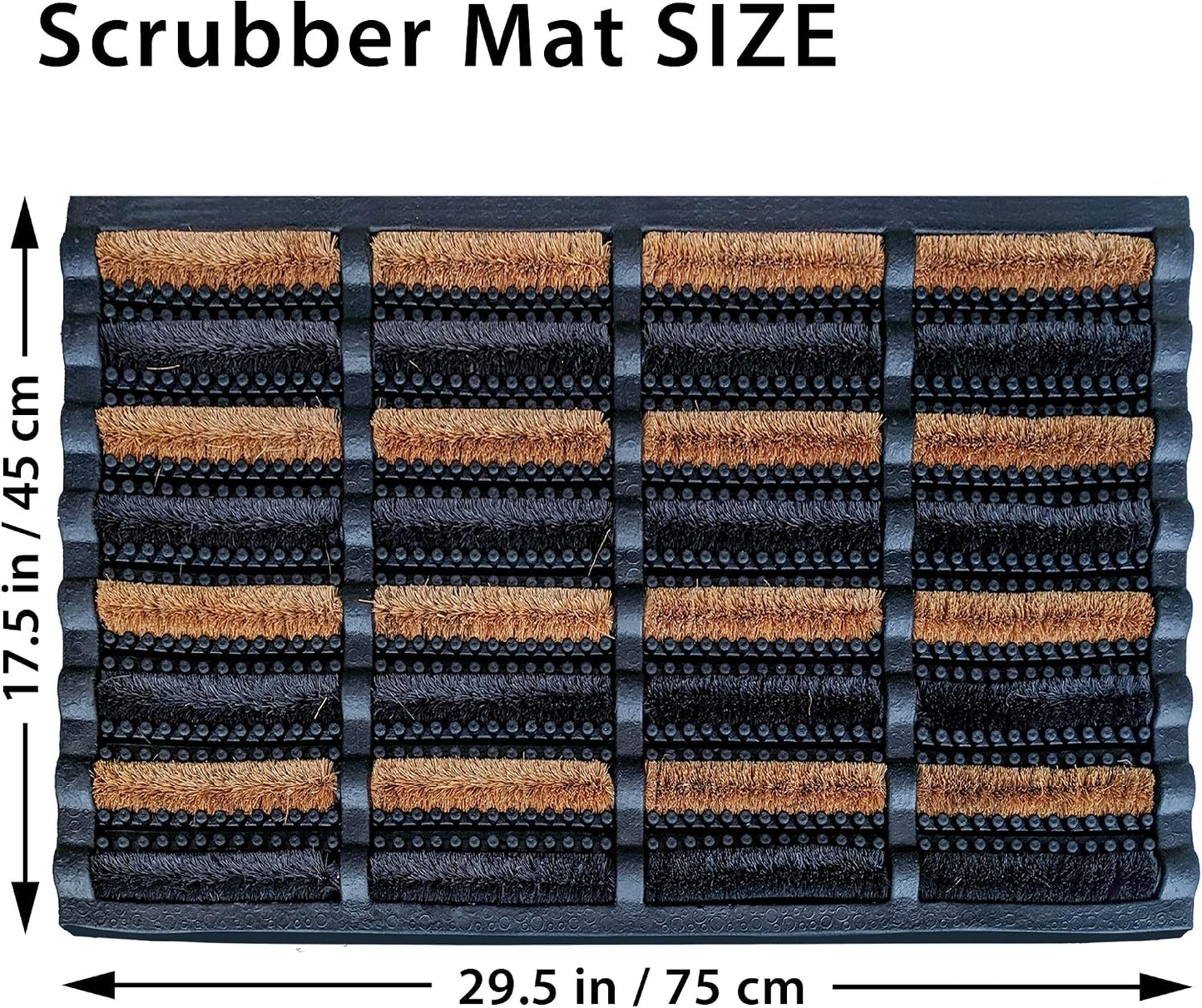 FOOTMATTERS Ninamar Mud Scrubber Tray Mat – 24 x 16 inch