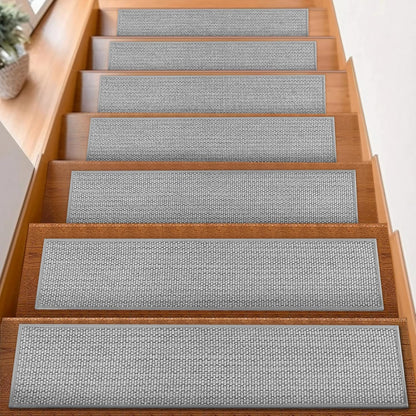 15Pcs Stair Treads for Wooden Steps With Self Adhesive, 8"x30" Non Slip Stair Runners-Peel & Stick Indoor Stair Carpet Runner, Resistant Runner for Kids, Elders and Pets, Black