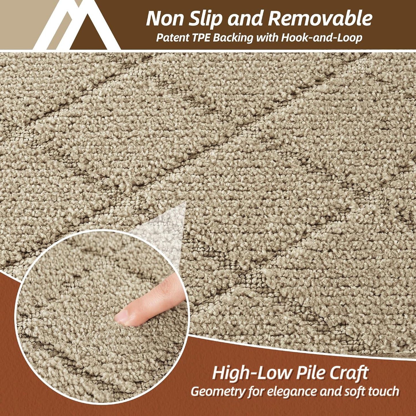 Self Adhesive Bullnose Carpet Stair Treads Non Slip,Grey,11"x30",3 Pack | Pet Friendly, Peel and Stick Stair Treads for Wooden Steps, Washable Stair Runner for Kids Elders, Edge Protection