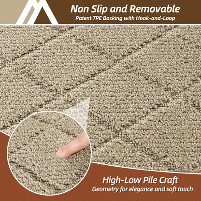 Self Adhesive Bullnose Carpet Stair Treads Non Slip,Grey,11"x30",3 Pack | Pet Friendly, Peel and Stick Stair Treads for Wooden Steps, Washable Stair Runner for Kids Elders, Edge Protection