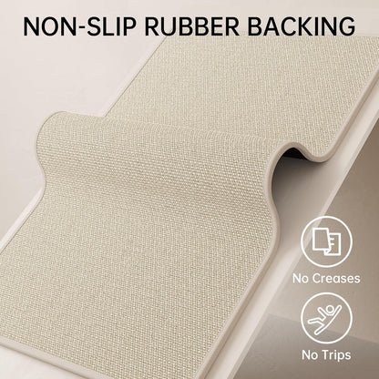 Mecko Bath Mat Rug, Rubber Non-Slip Quick Dry Absorbent Thin Bathroom Rugs Fit Under Door Bathroom Floor Mats-Shower Rug for in Front of Bathtub, Sink, Shower Room(Light Grey,16"x24")
