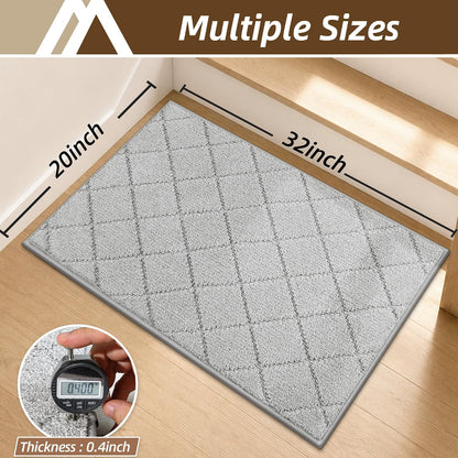 COSY HOMEER Edging Stair Treads Non-Slip Carpet Mat 28inX9in Indoor Stair Runners for Wooden Steps, Edging Stair Rugs for Kids and Dogs, 100% Polyester TPE Backing(4pc, Beige)