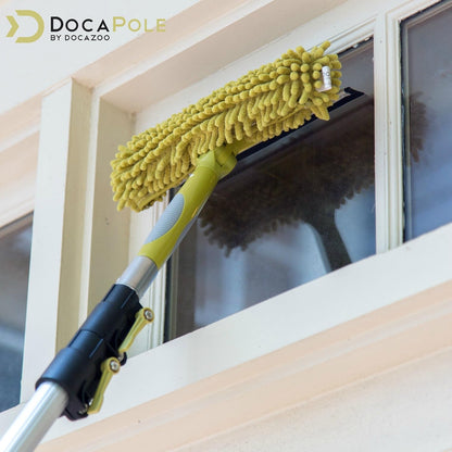 DOCAZOO DOCA Telescoping Pole 7-28 Ft - Extension Pole for Cleaning, Feather Duster, Window Washing Kit, Paint Roller, Window Squeegee - High Reach Extendable Kit for Indoor & Outdoor - Pole Only