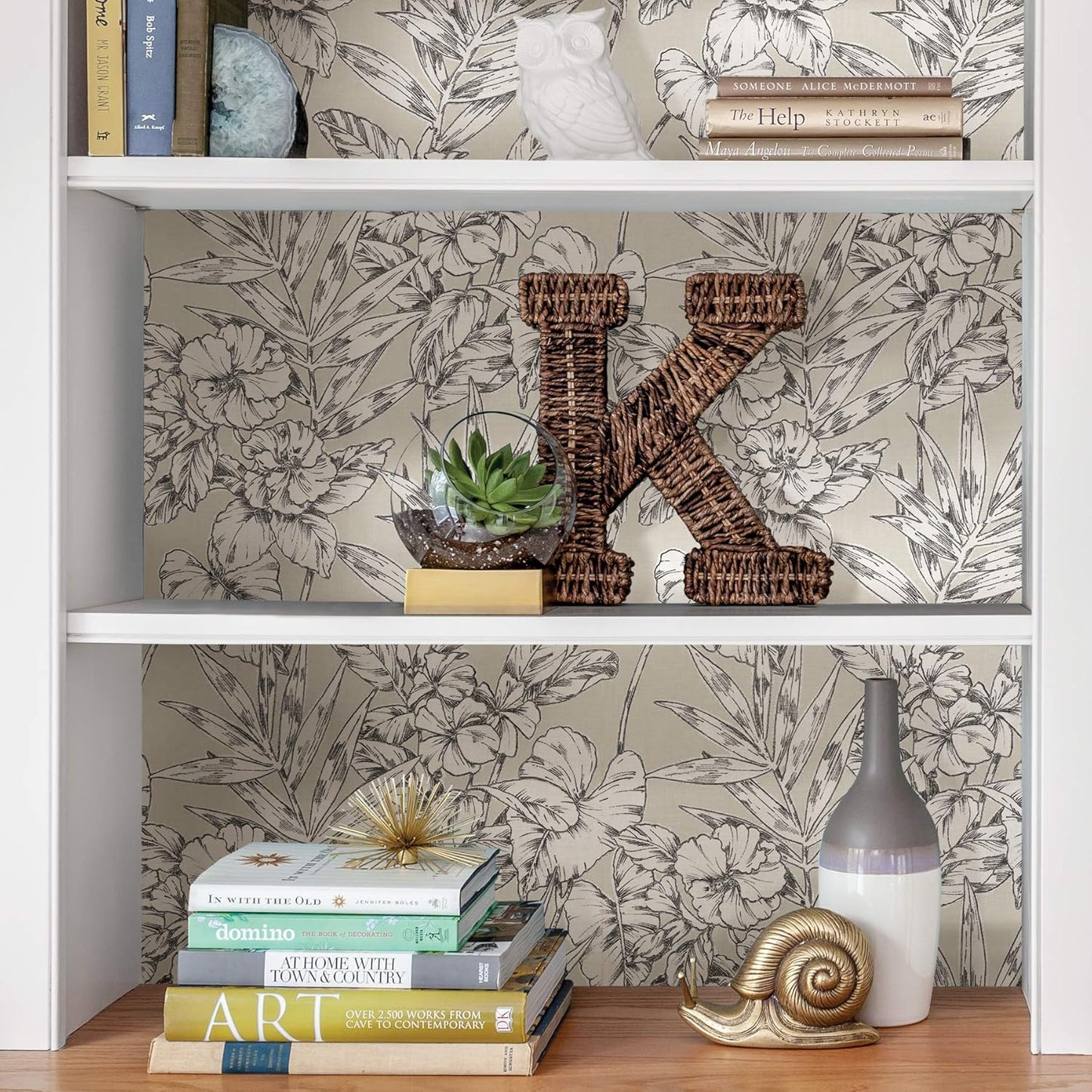 NuWallpaper Grey Cayman Peel and Stick Wallpaper, Neutral, Removable Wallpaper, Renter-Friendly, 20.5 in x 18 ft