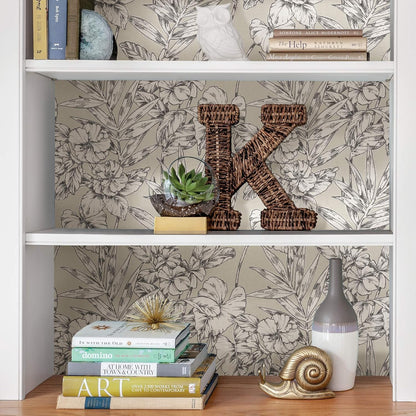 NuWallpaper Grey Cayman Peel and Stick Wallpaper, Neutral, Removable Wallpaper, Renter-Friendly, 20.5 in x 18 ft