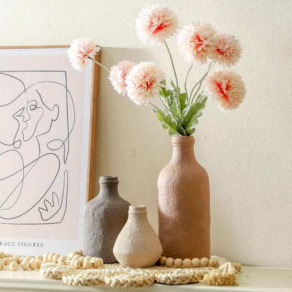 Ceramic Vase Set of 3, Decorative Vases Home Decor Modern Neutral Flower Pampass Boho Vase for Living Room, Table, Mantel, Entryway, Bookshelf, Kitchen, Bedroom, Bathroom - White