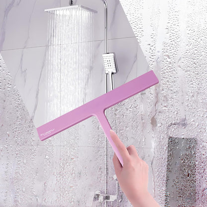 Shower Glass Cleaner Squeegee, 9 Inch Width Silicone Bathroom Squeegee for Shower, Glass, Car Window, Mirror - Green
