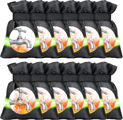 MENOLY 12 Pack Outdoor Faucet Covers for Winter, Upgraded Thicken 8.7"X5.5", Outside Thicker Insulated Faucet Cover Socks for Winter Freeze Protection, Reusable Waterproof Insulated Spigot Cover