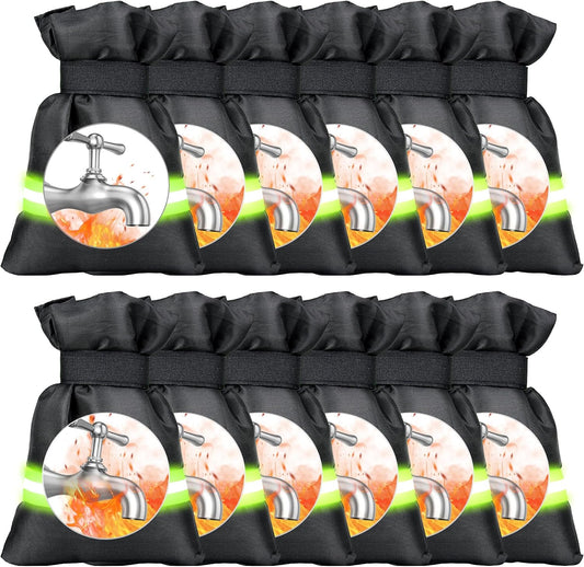 MENOLY 12 Pack Outdoor Faucet Covers for Winter, Upgraded Thicken 8.7"X5.5", Outside Thicker Insulated Faucet Cover Socks for Winter Freeze Protection, Reusable Waterproof Insulated Spigot Cover