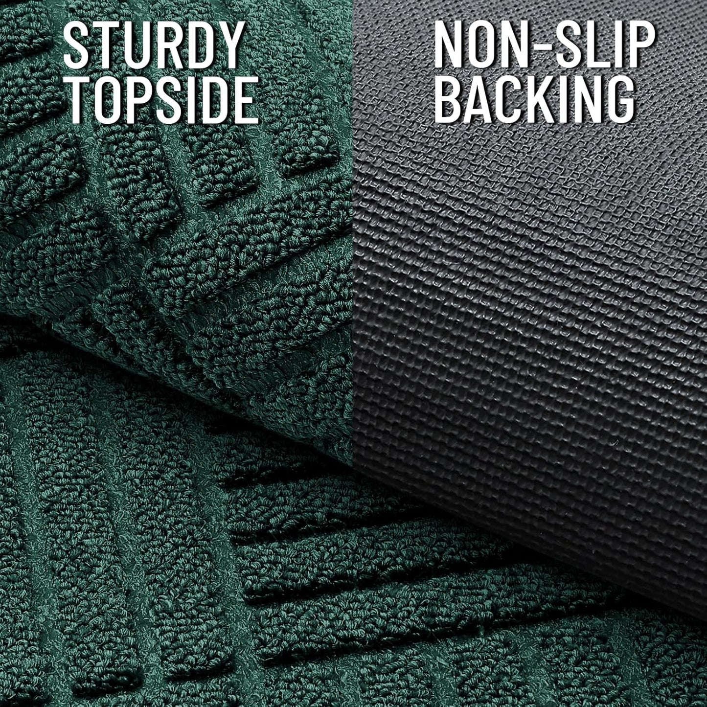 OLANLY Front Door Mat Outside Entrance 29.5x17, Absorbent, Heavy Duty Sturdy Natural Rubber Doormat Indoor Outdoor, Stain and Fade Resistant, Non-Slip Low Profile Floor Mat for Entryway, Grey Diamond