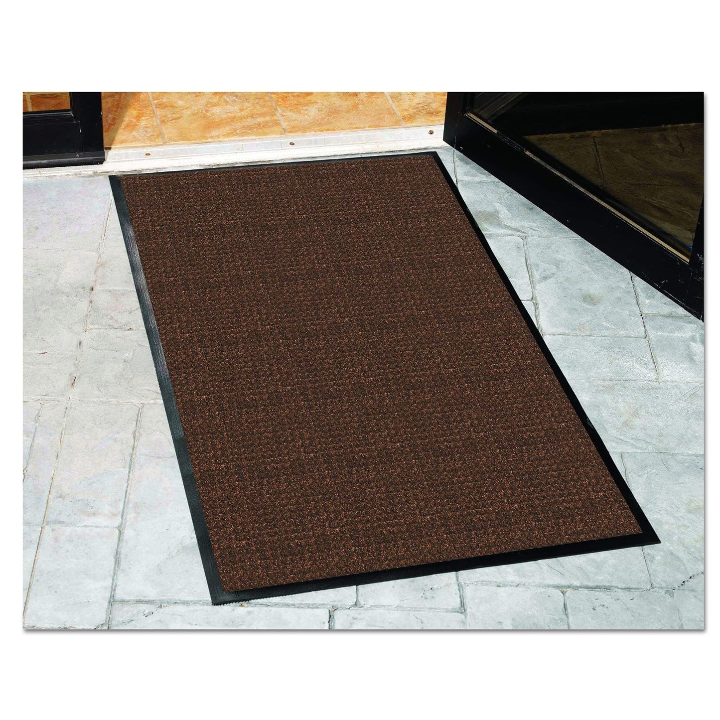 Guardian WaterGuard Indoor/Outdoor Wiper Scraper Floor Mat, Rubber/Nylon, 3'x4', Grey