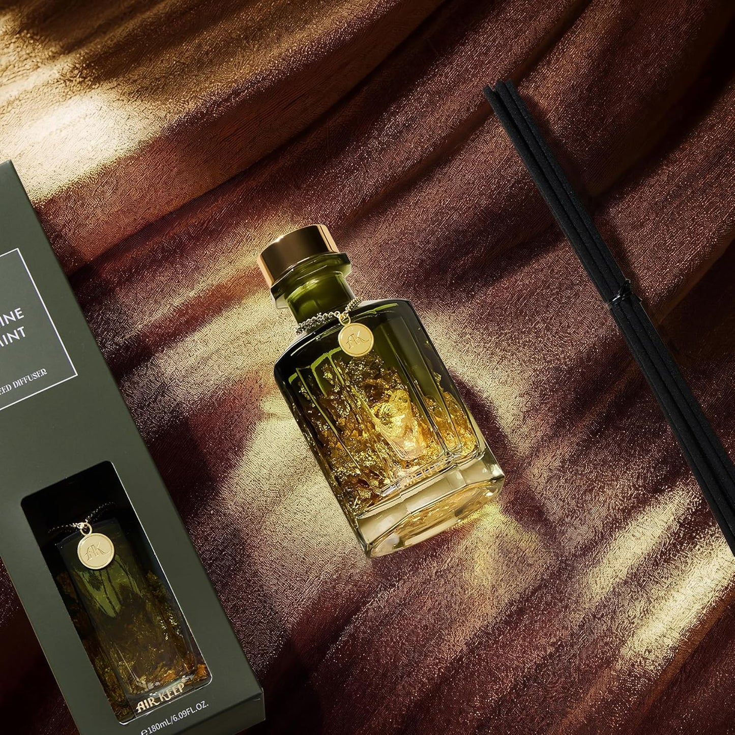 Airkeep Reed Diffuser Set,Black Forest Luxury Scented Diffuser with Sticks Long Lasting Home Fragrance for Bathroom Shelf Decor 6.09 fl oz (180ml)
