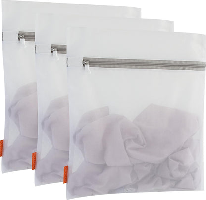 Polecasa Mesh Laundry Bags 3 Pack (Large, Medium, Small) | Durable Zipper, For Delicates, Lingerie, Bras, Underwear, Protect Garments in Washing Machine