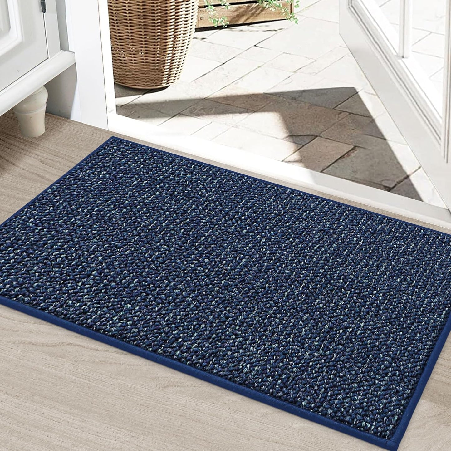 BEQHAUSE Dirt Trapper Door Mat 20" x 32", Non-Slip Washable Doormats Entrance Mat, Dirt Resistant and Absorbent Welcome Mat, Low Profile Floor Mats for Front Back Door and Entryway, Beige