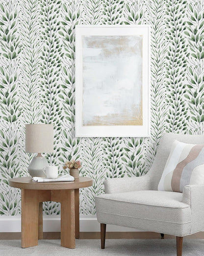 Safiyya Peel and Stick Wallpaper Boho Modern Beige Leaf Contact Paper Peel and Stick Wall Paper Self Adhesive Removable Wallpaper for Bedroom Bathroom Vinyl Roll 78.7"x17.3"