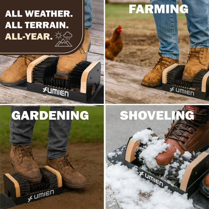 Umien™ Boot Scraper Outdoor Shoe Brush with Flaps - Cleaning Heavy-Duty Shoe Cleaner and Boot Scrubber for Mud, Dirt, and Snow - Durable Weather-Resistant Outdoor Shoe Cleaning Tool