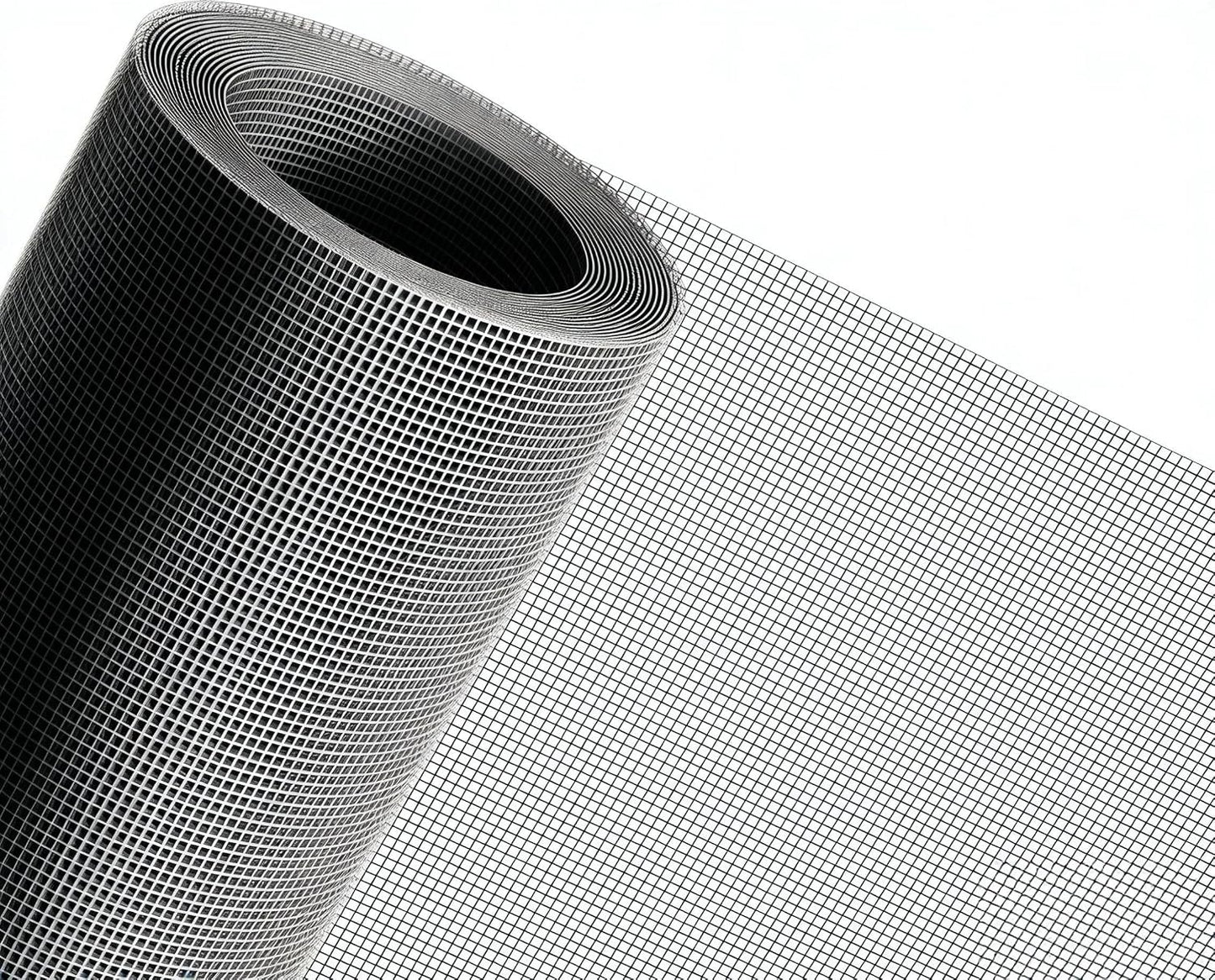 MAGZO Window Screen Replacement Mesh 48"W x 99"L - Pet Resistant Premium & Durable Polyester Screen Door Mesh, Allows Fresh Air In, DIY Repair Kit Includes Tool for Sliding Doors,Windows,Patio, Gray