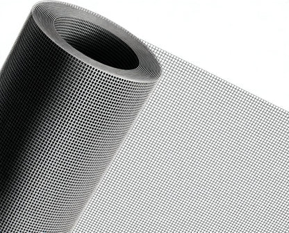 MAGZO Window Screen Replacement Mesh 48"W x 99"L - Pet Resistant Premium & Durable Polyester Screen Door Mesh, Allows Fresh Air In, DIY Repair Kit Includes Tool for Sliding Doors,Windows,Patio, Gray