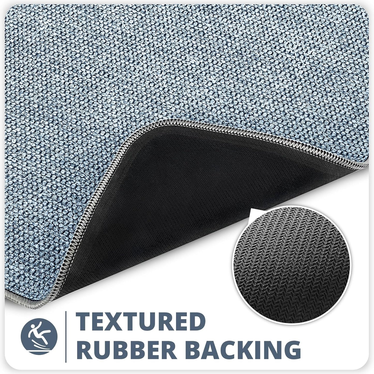 Bath Mat,Ultra Thin Bathroom Rugs,Rubber Bath Mats for Bathroom,No Slip Bath Rugs,Quick Dry,Machine Washable,Low Pile,Absorbent,Shower Outside,Sink,Home Decor Accessories.Grey,1'5"x2'3"(17x27Inch)