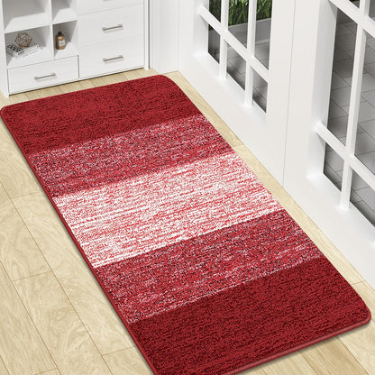 Kitinjoy Indoor Outdoor Door Mat, 32x20 Non-Slip Absorbent Dirt Trapper, Low-Profile Washable Inside Entrance Front Floor Mat, Sturdy Soft Entry Doormats for Entryway, Grey