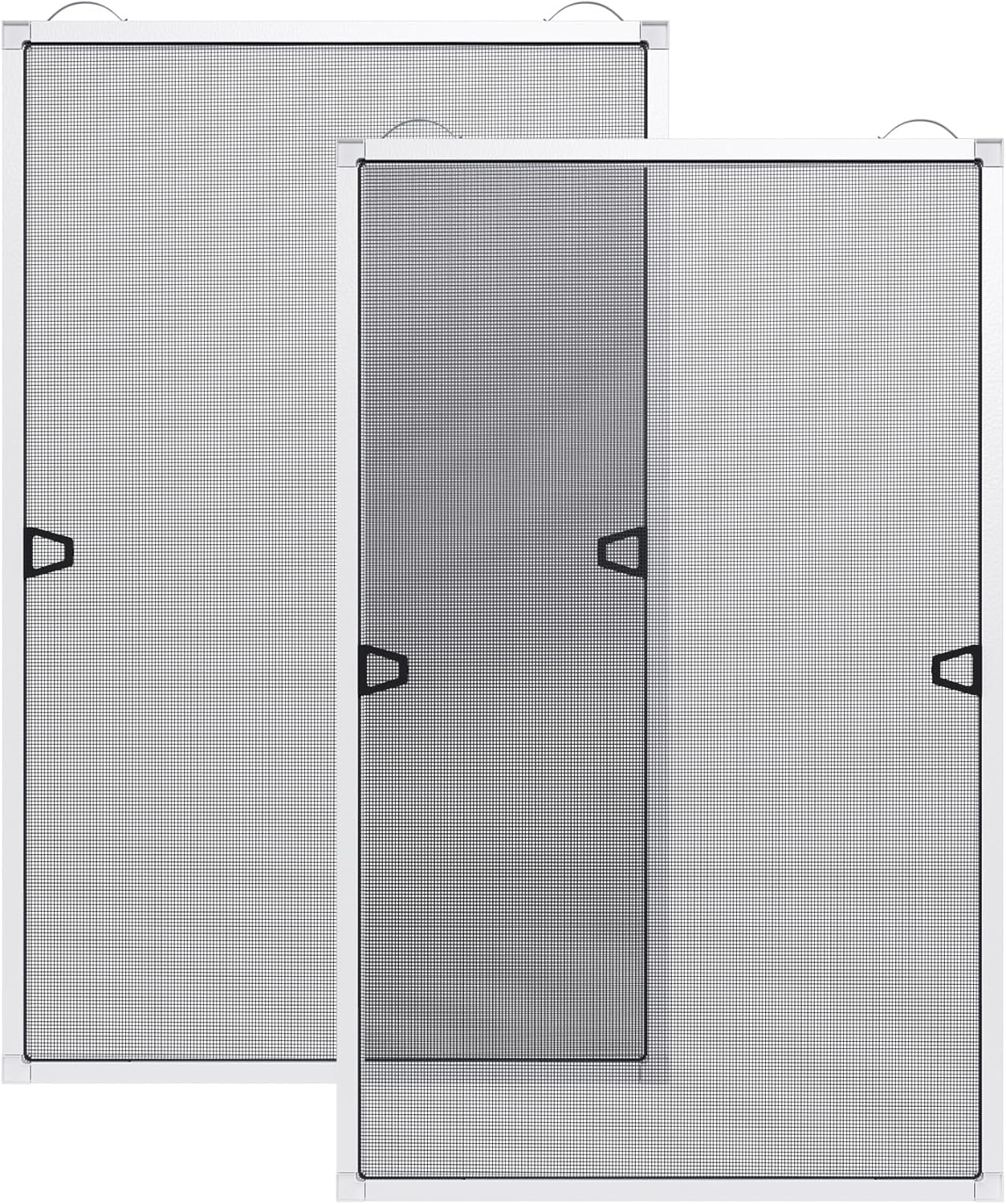 Paramondo 2 Sets DIY Window Screen Frame Kit, Easy Cut-to-Size Design Window Screen, Includes Screen Mesh, Frame Parts & Tools for Window Screen Replacement, White, 46" Lx 46"W